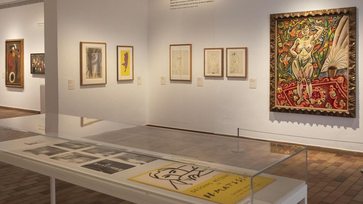 Una de las salas de la exposición 'MiróMatissse'.