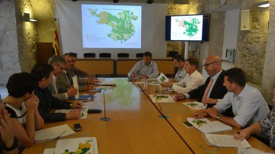 La reunió de seguiment a la seu de la Generalitat.