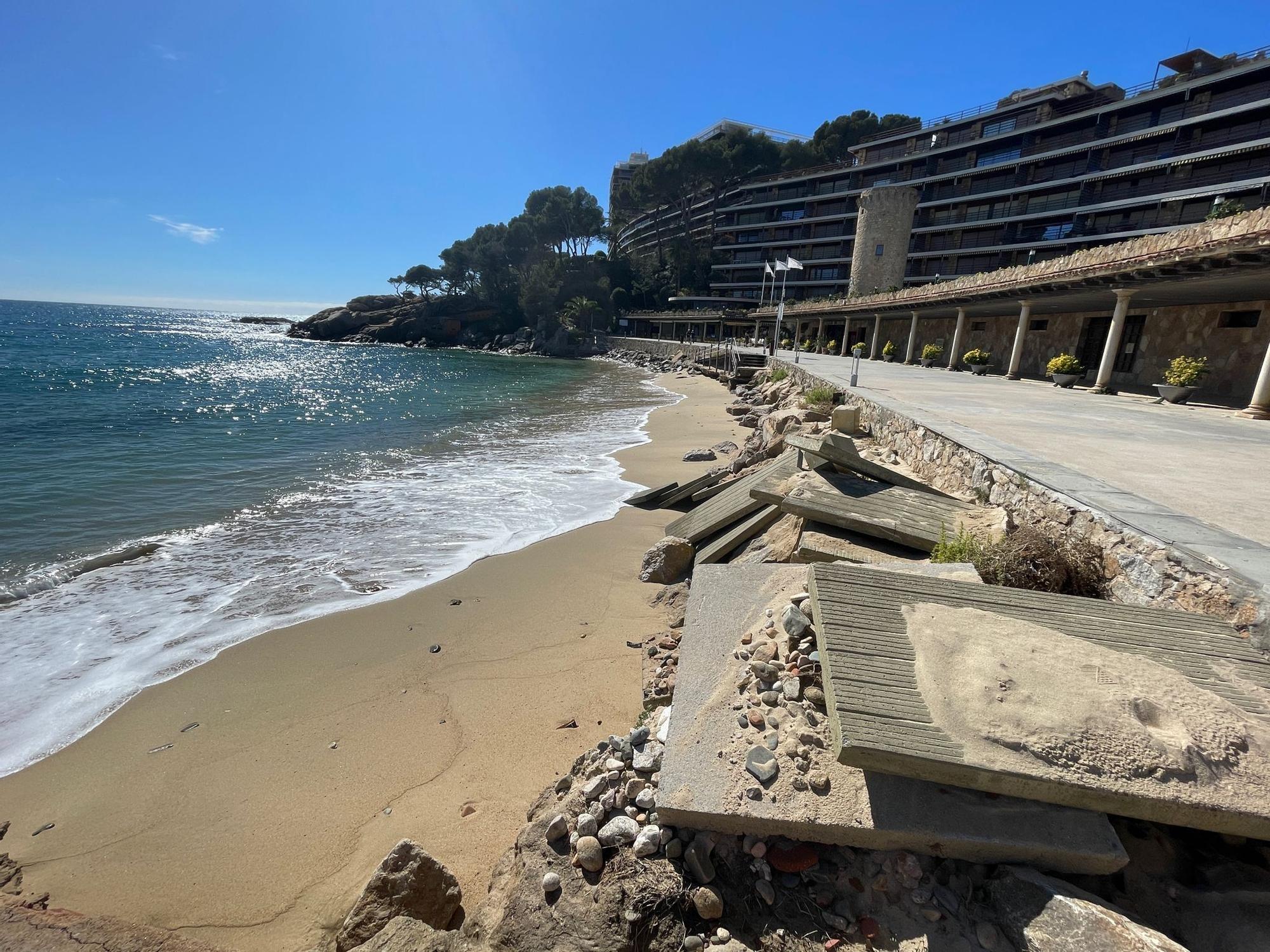 Els efectes del temporal a Torre Valentina