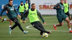 Martin Braithwaite, durante un entrenamiento.