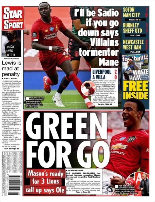 Portada STAR SPORT lunes 6 julio 2020