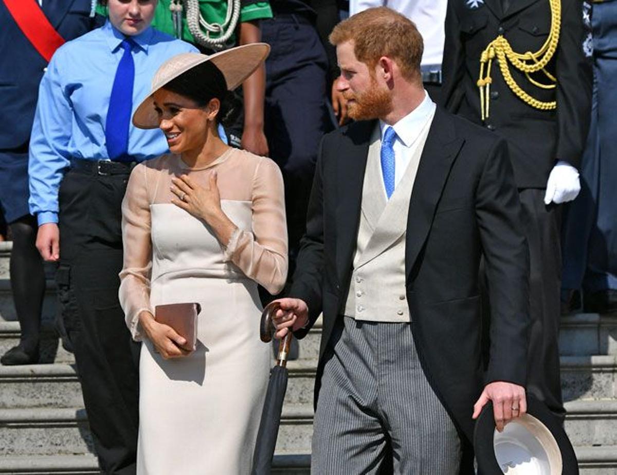 Primera aparición de Meghan Markle y el príncipe Harry tras la boda