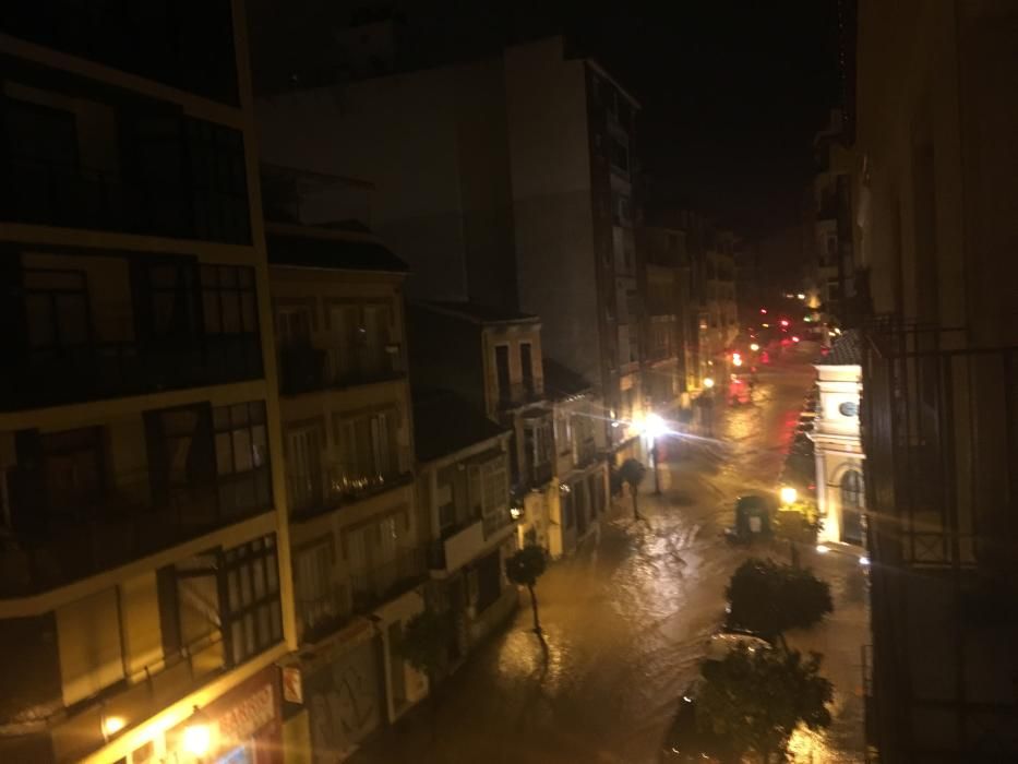 Fuerte tormenta en Málaga