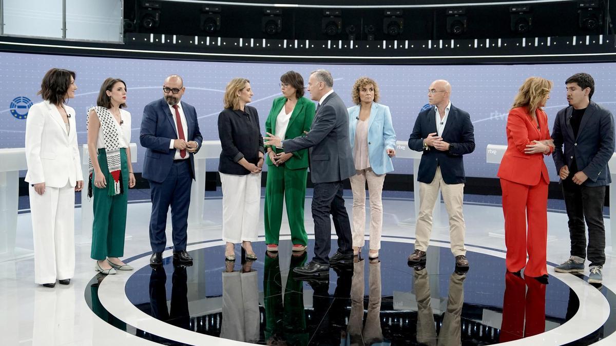 Las imágenes del debate de RTVE de los candidatos a las elecciones europeas