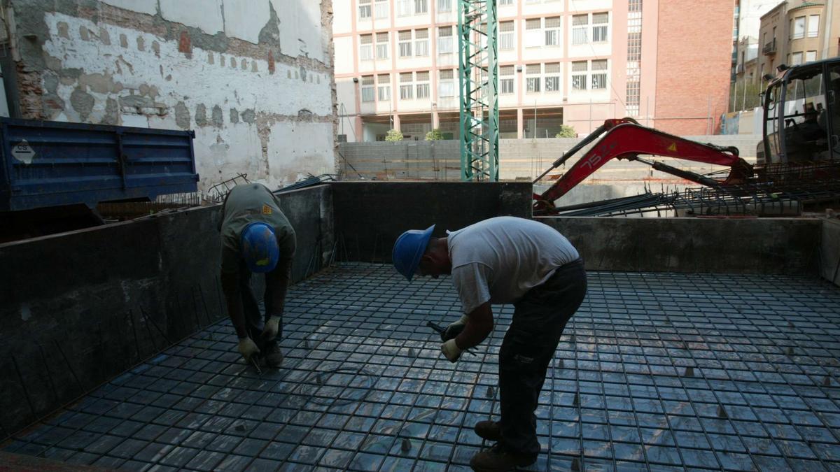 Obras en un colegio de la Comunidad Valenciana, en imagen de archivo