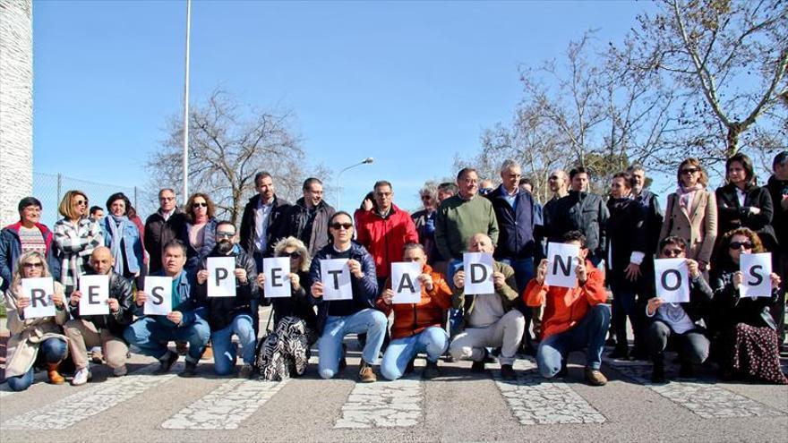 Protesta de los docentes de la Universidad Laboral de Cáceres