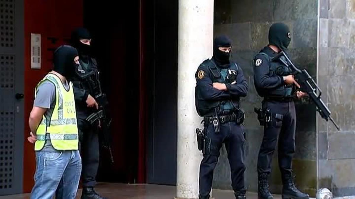 Operación antiterrorista de la Guardia Civil en Arbúcies. 