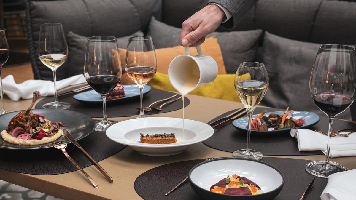 Platos y vinos del Hotel Wine Fest del Mandarin Oriental Barcelona.