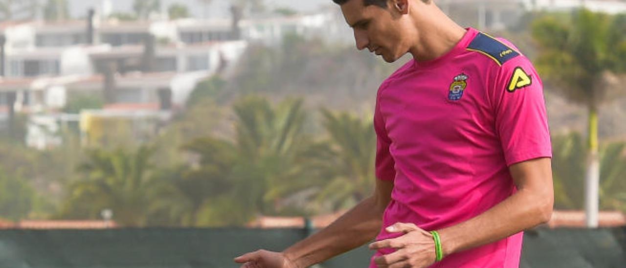 Vicente Gómez, en la sesión del Campo de Golf de Maspalomas.