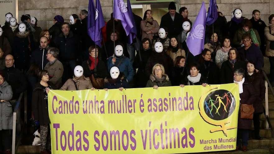 Concentración contra la violencia de género.