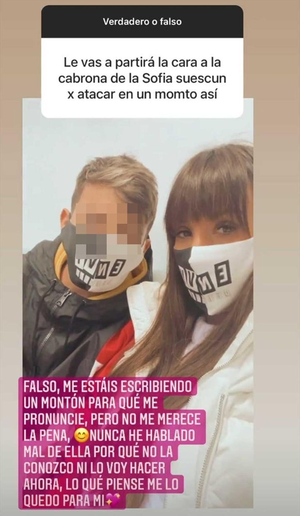 Fani responde a la movida con Sofía Suescun