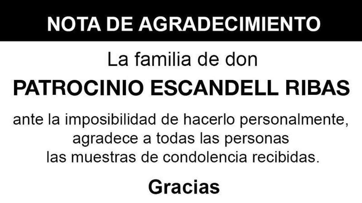 Nota Patrocinio Escandell Ribas