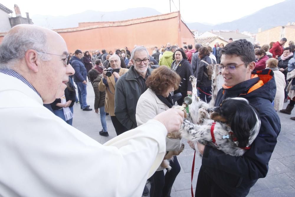 Anglès inaugura les calderes de la Burés durant la Fira de Sant Antoni