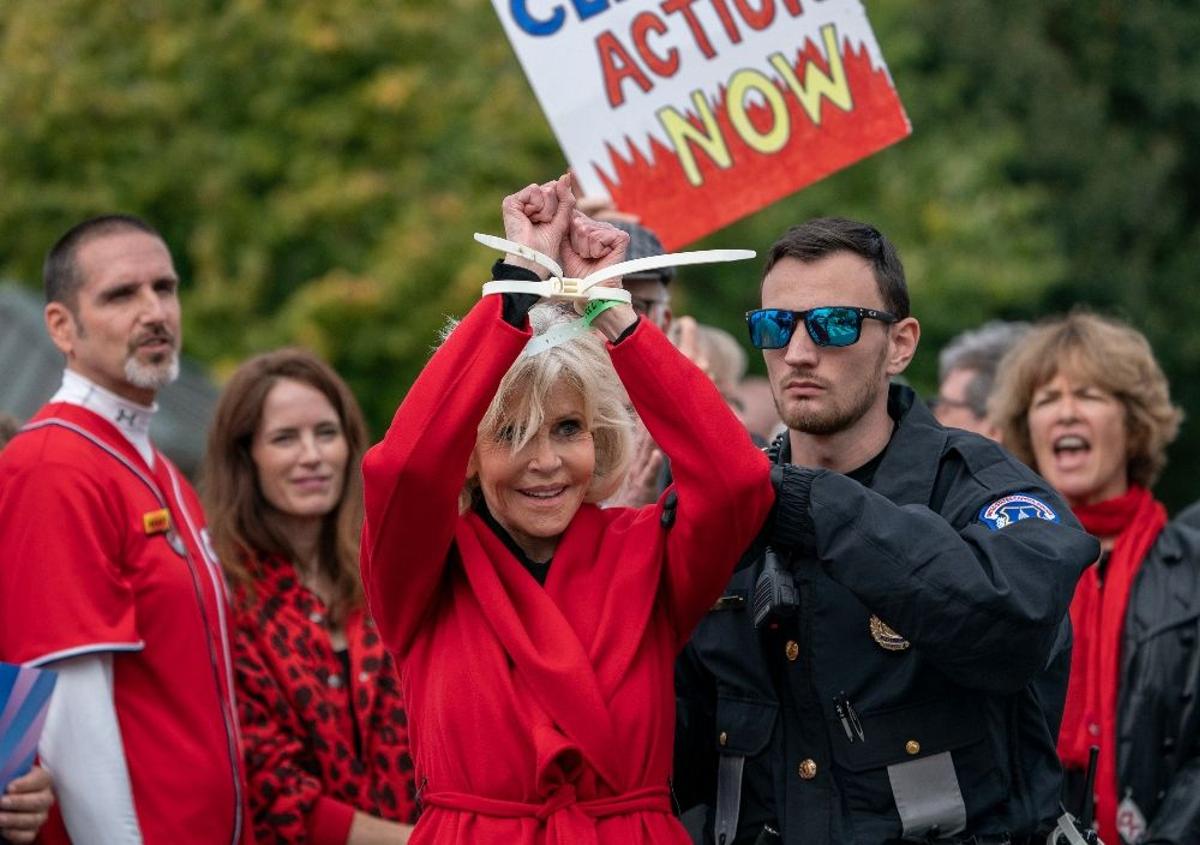 Jane Fonda, arrestada por sus protestas contra el cambio climático