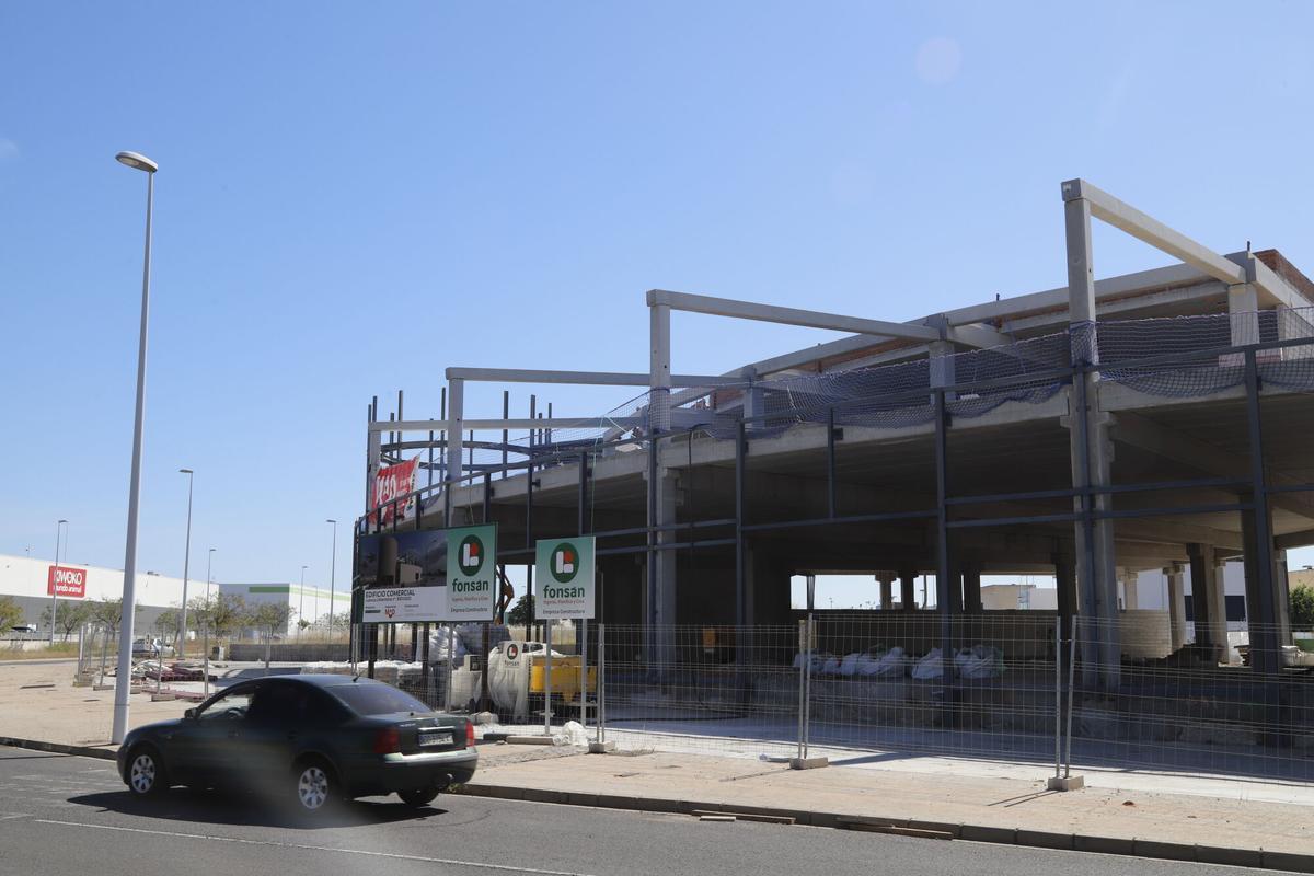 Obras del centro comercial de la carretera de Palma, junto al Media Markt