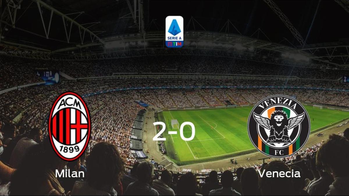 El AC Milan suma tres puntos después de derrotar 2-0 al Venecia