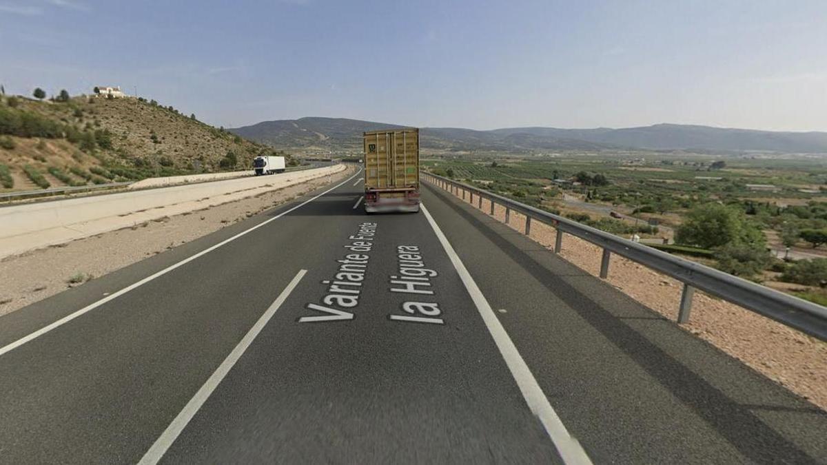 Imagen en Google Maps de la variante de la Font de la Figuera, en la A-33.