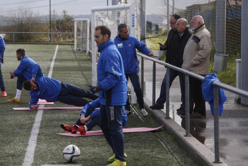 Entrenamiento del Real Avilés en Miranda