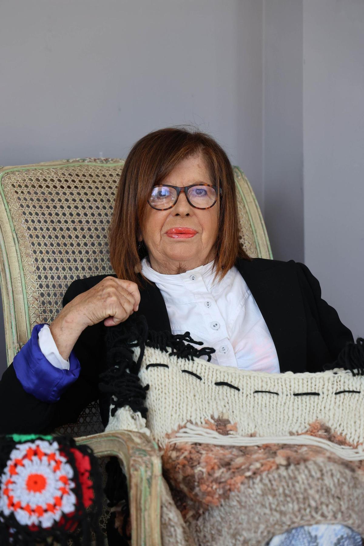 La diseñadora María Moreira, la semana pasada en su casa de Vilaza, Gondomar