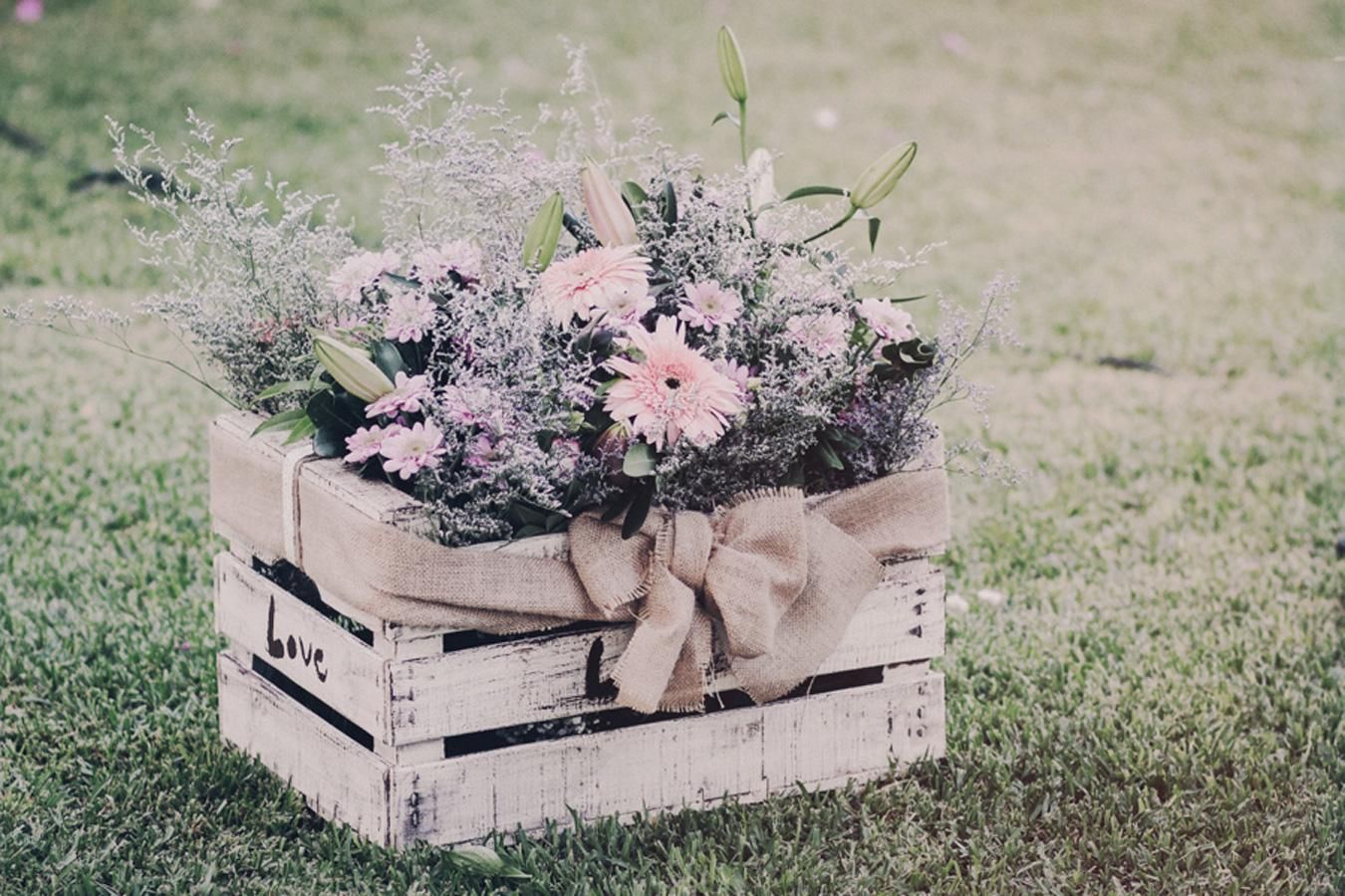 Decoración boda: cajas de madera