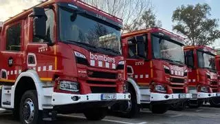 Els Bombers apaguen una foguera al barri de Sant Joan de Figueres
