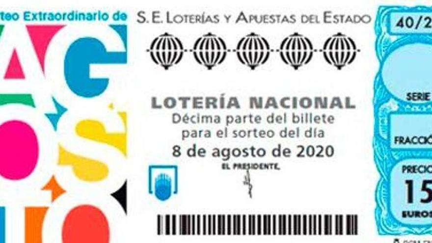 Sorteo Extraordinario de Agosto de la Lotería Nacional del sábado 8 de agosto de 2020.