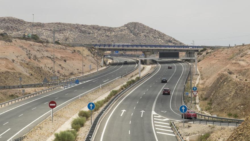 Imagen reciente de la autopista de peaje de circunvalación de Alicante.