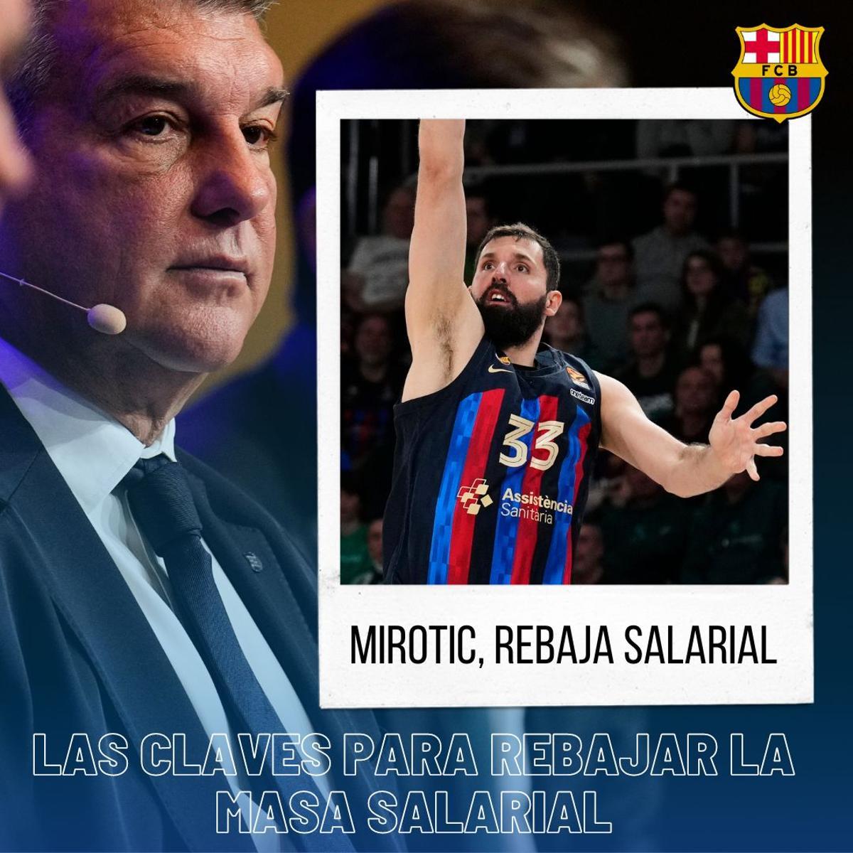 El salario de Mirotic, muy por encima de lo que se paga en Euroliga, una urgencia que el FC Barcelona tendrá que tratar el próximo verano