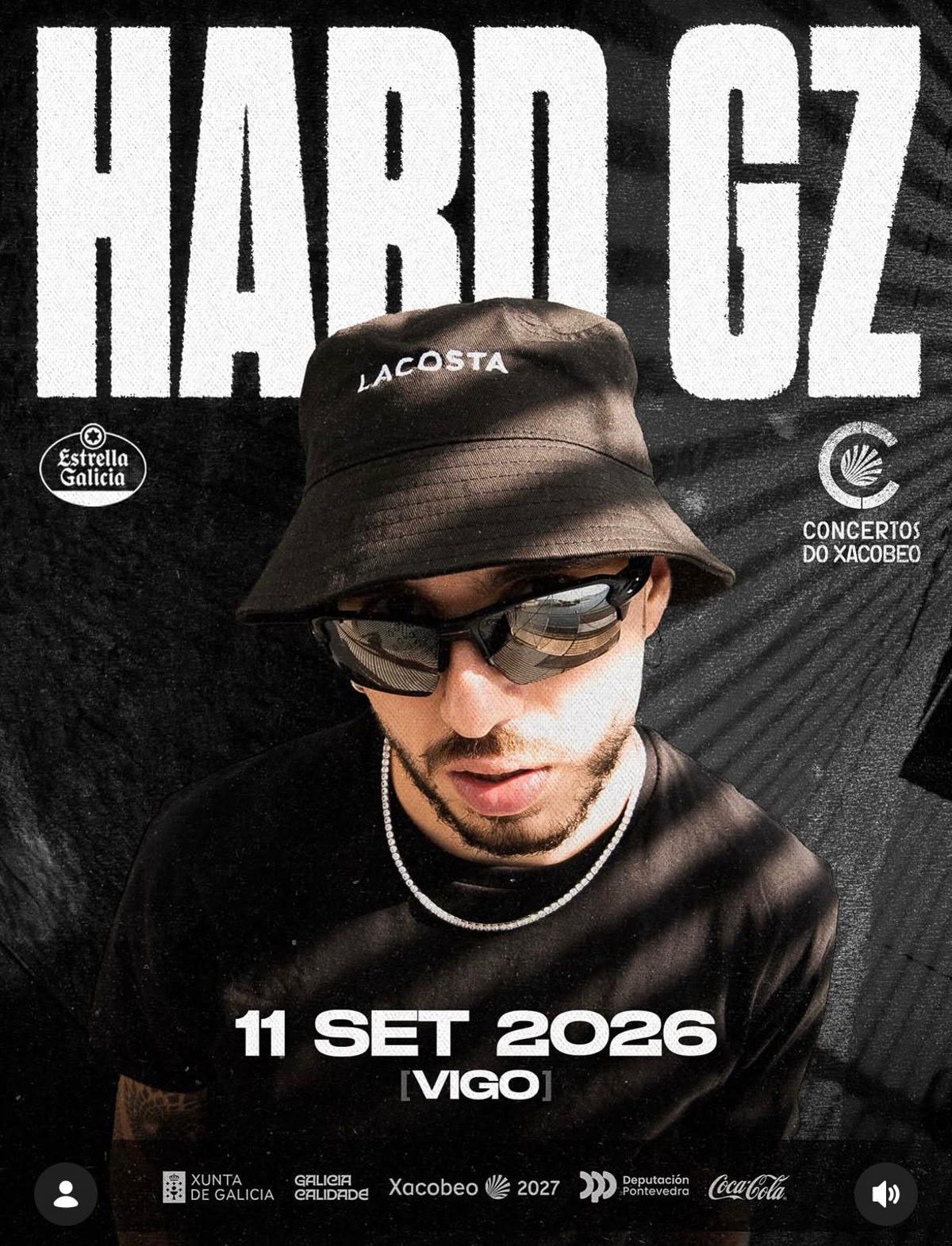 Cartel del concierto de Hard GZ en Vigo.