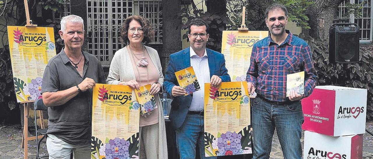 José Luis Hernández (izquierda), Esther Suárez, Juan Jesús Facundo y Gilberto Moreno.