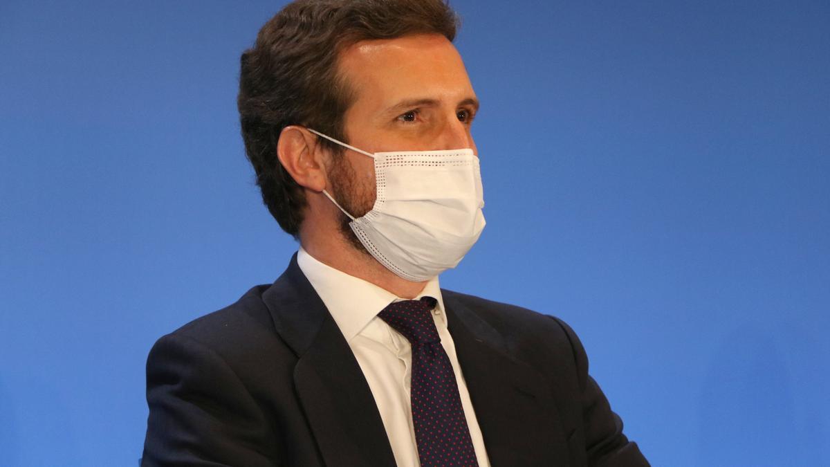 El president del PP, Pablo Casado, a la Junta Directiva Nacional