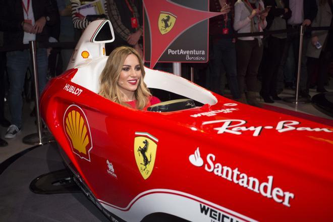 Edurne durante el evento de presentación de Ferrari Land.