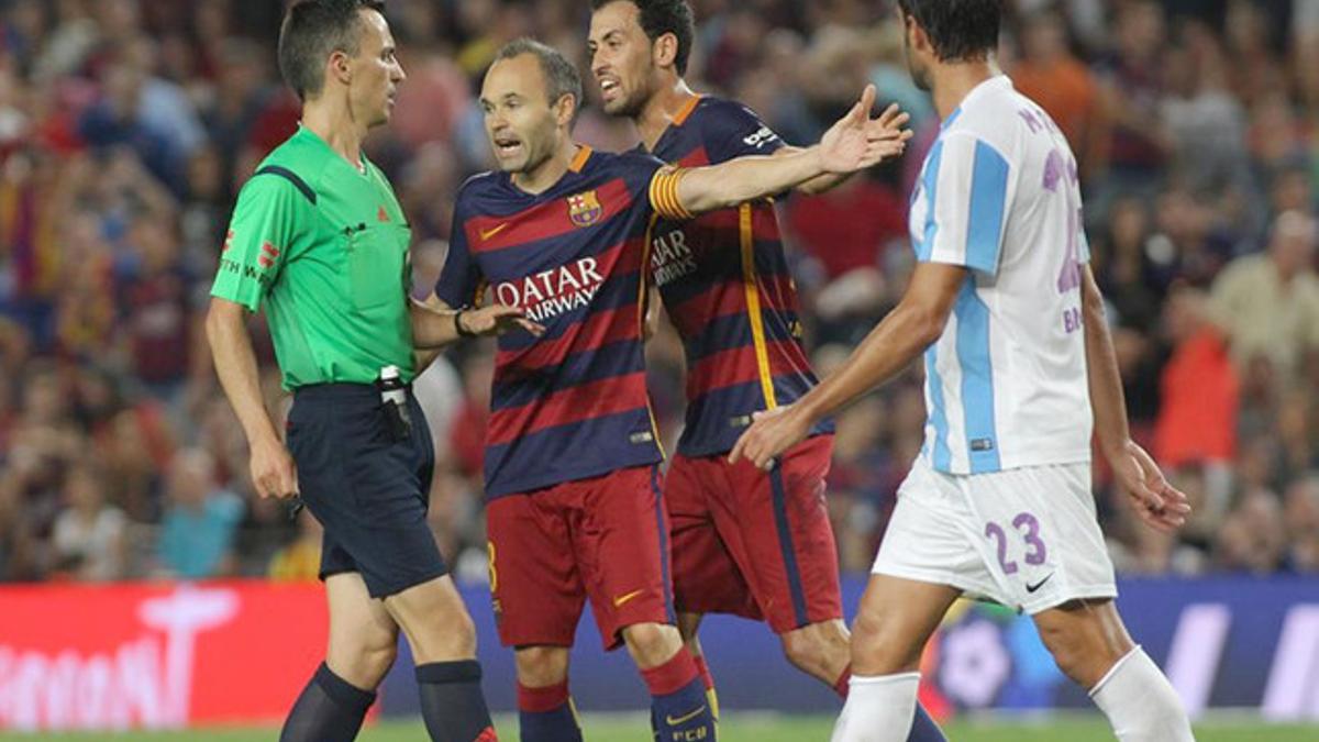 Jaime Latre fue el mejor jugador del Málaga en el Camp Nou