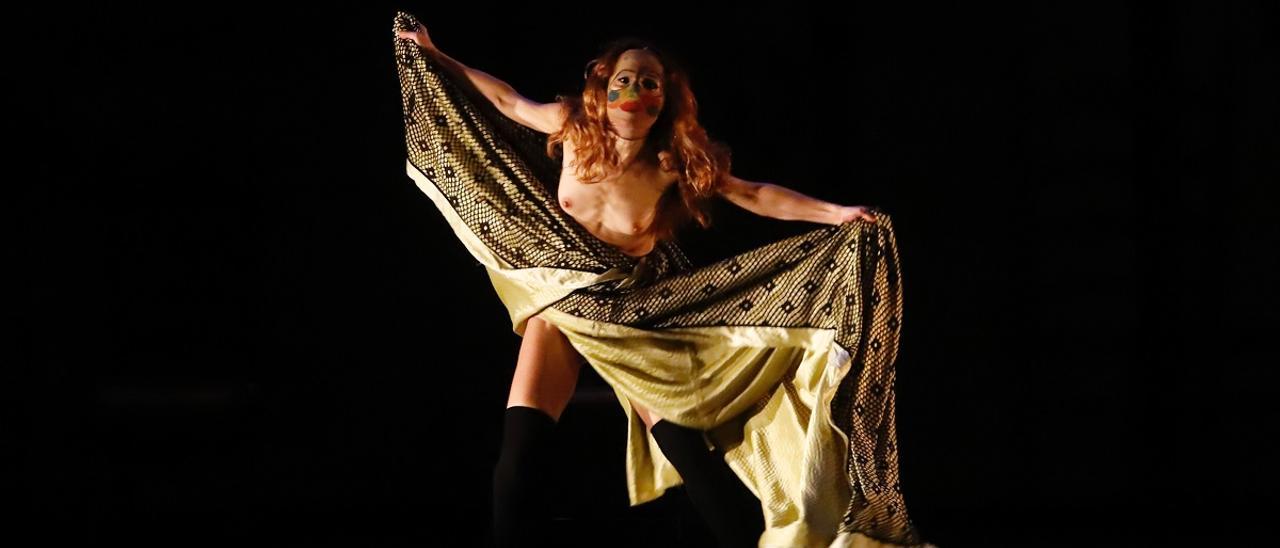 La bailaora cordobesa Olga Pericet durante su actuación en el Gran Teatro.
