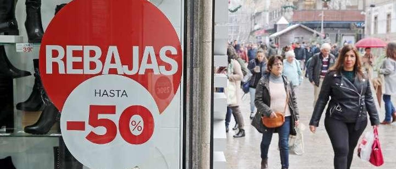 Las rebajas ya han llegado a varios negocios de la calle Príncipe. // M.G.B.