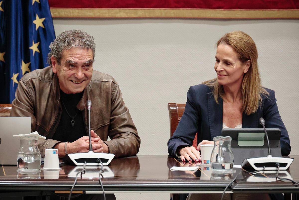 Inocencio González en su última comisión parlamentaria.