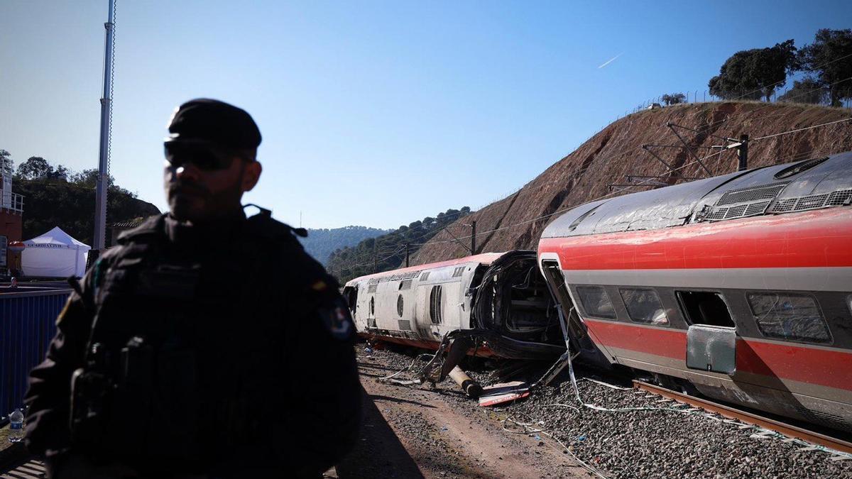 Así han quedado los trenes tras el accidente de Adamuz.