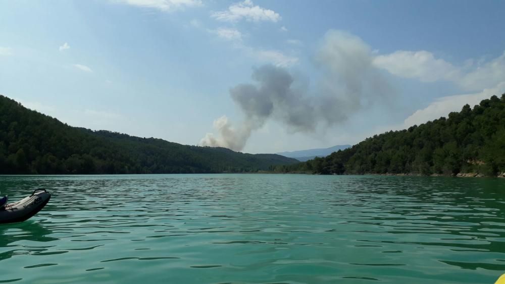 Incendi agrícola a Olius, al Solsonès