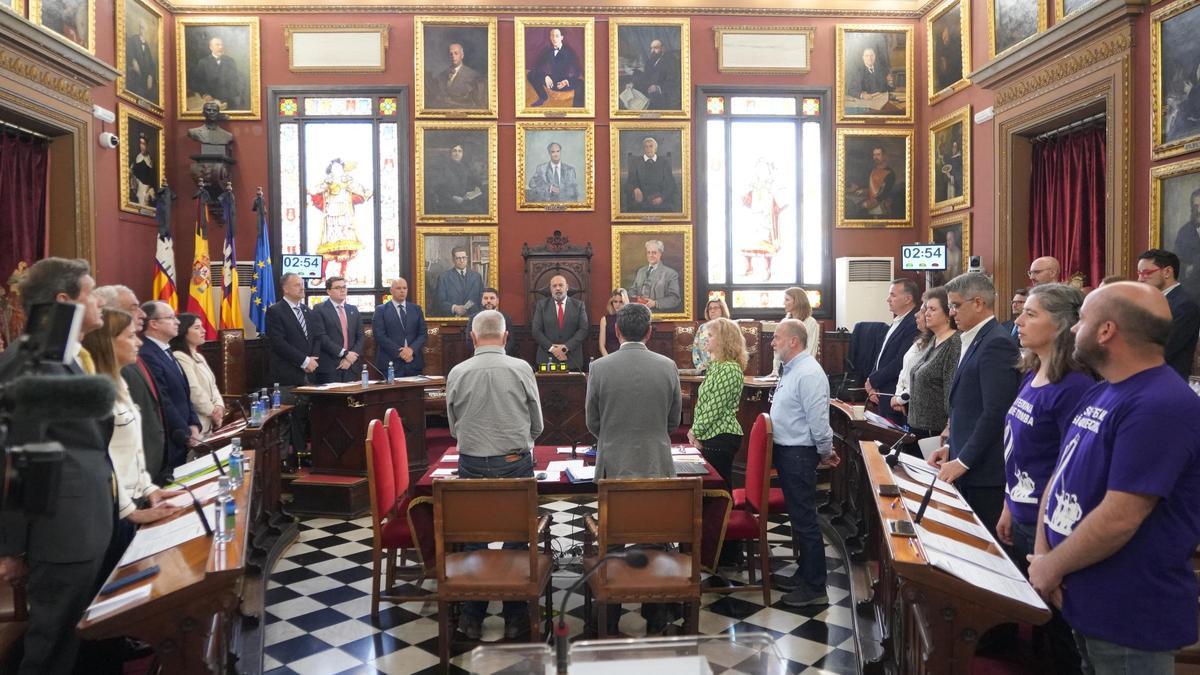 Minuto de silencio este jueves en el pleno de Palma.
