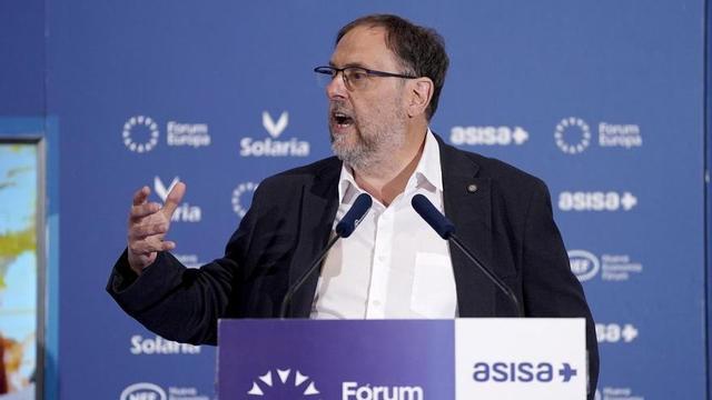 Oriol Junqueras, lider d’ERC, durant un esmorzar informatiu de Nueva Economía Forum.