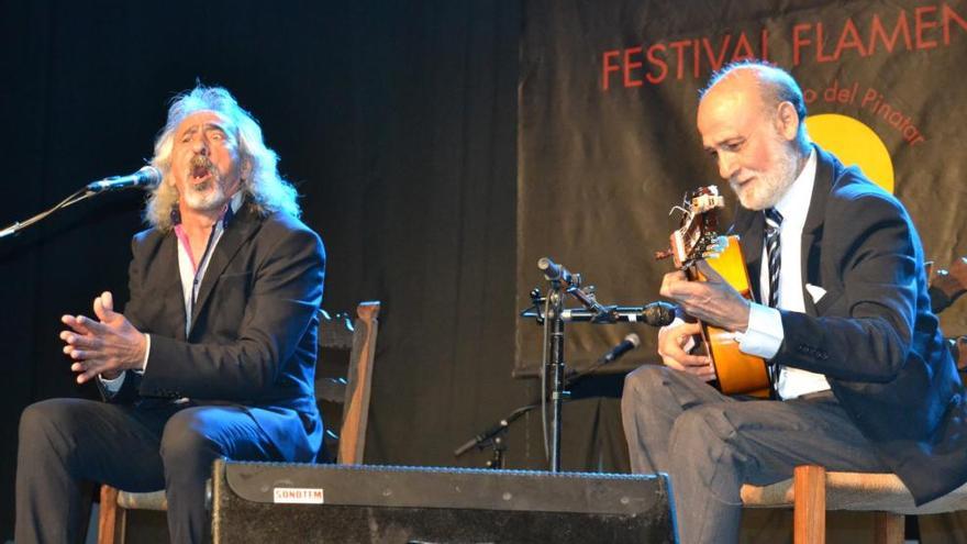 Capullo de Jerez durante su actuación en el Festival de flamenco de San Pedro del Pinatar