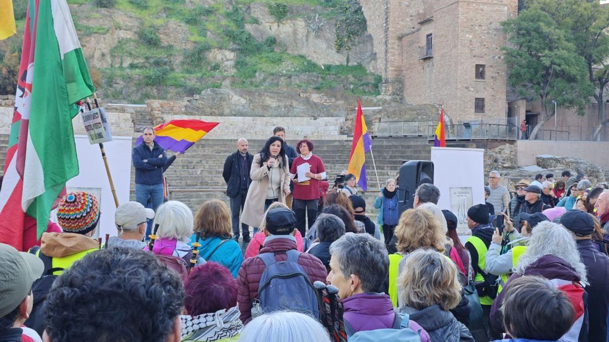 Acto de inicio de la marcha por 'La Desbandá' organizado por IU.