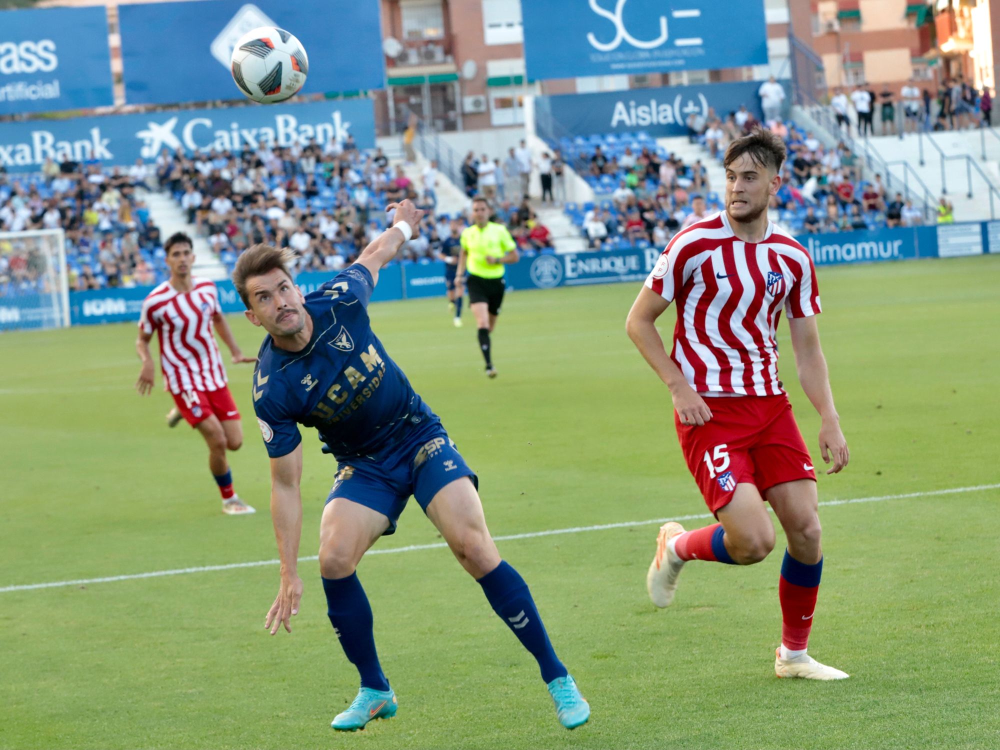 UCAM Murcia-Atlético de Madrid B: Empate en la ida de la final por el ascenso a 1ªRFEF