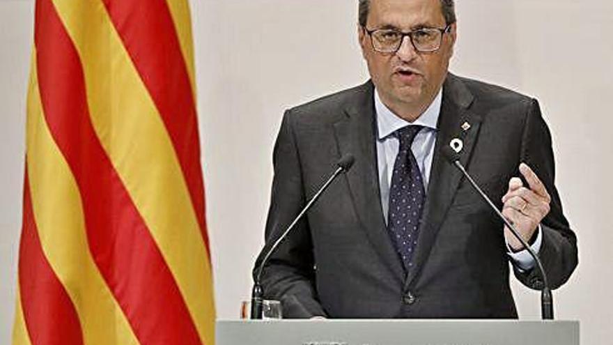 Quim Torra va parlar ahir sobre l&#039;informe del grup de treball de l&#039;ONU