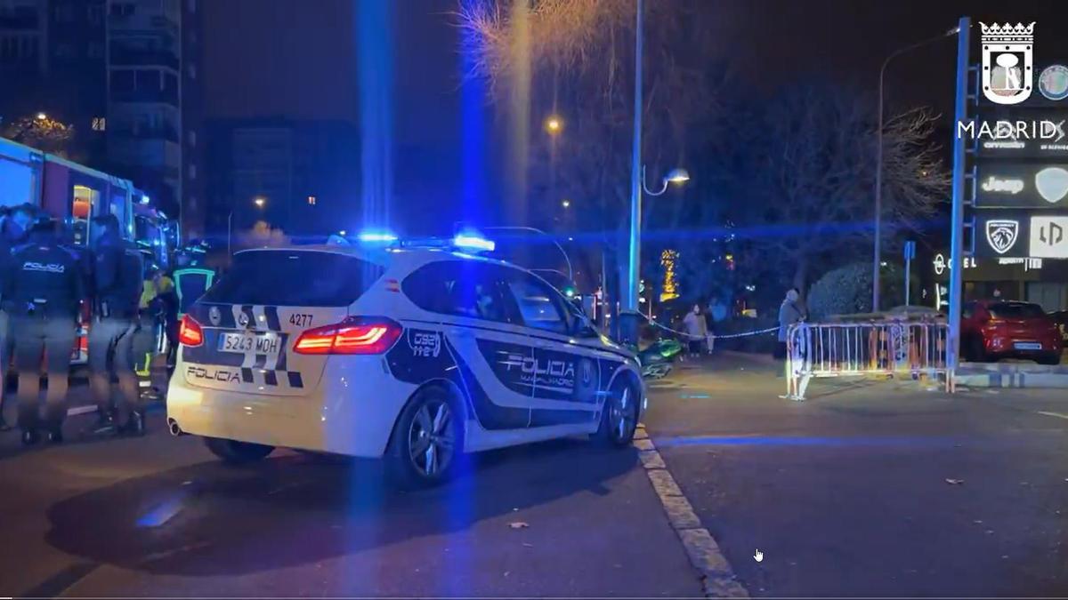 Los servicios de Emergencias en el lugar del siniestro.