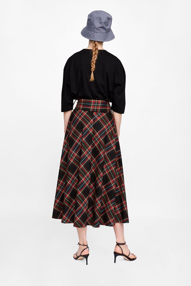 chaqueta de cuadros de zara