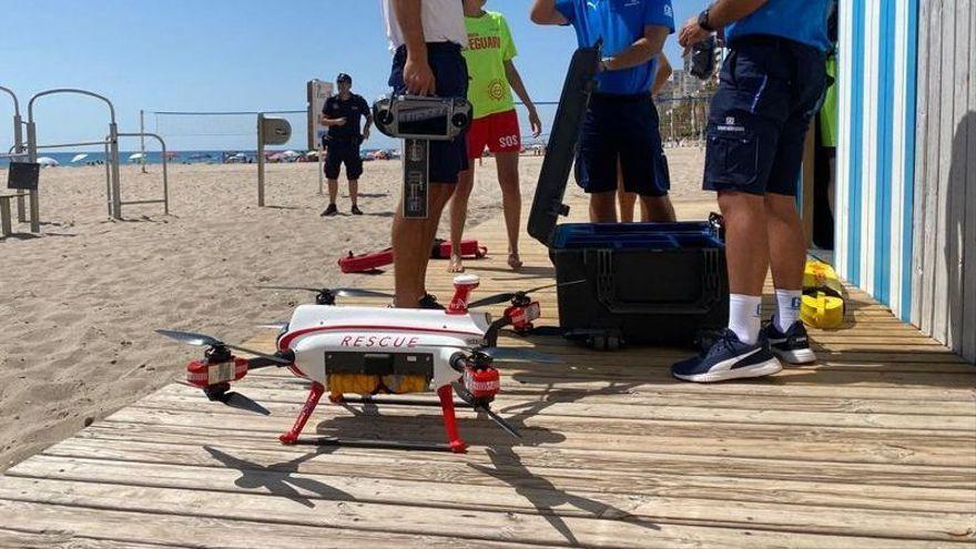 Imagen de un dron como el siniestrado en El Campello, cuando se puso en marcha el servicio