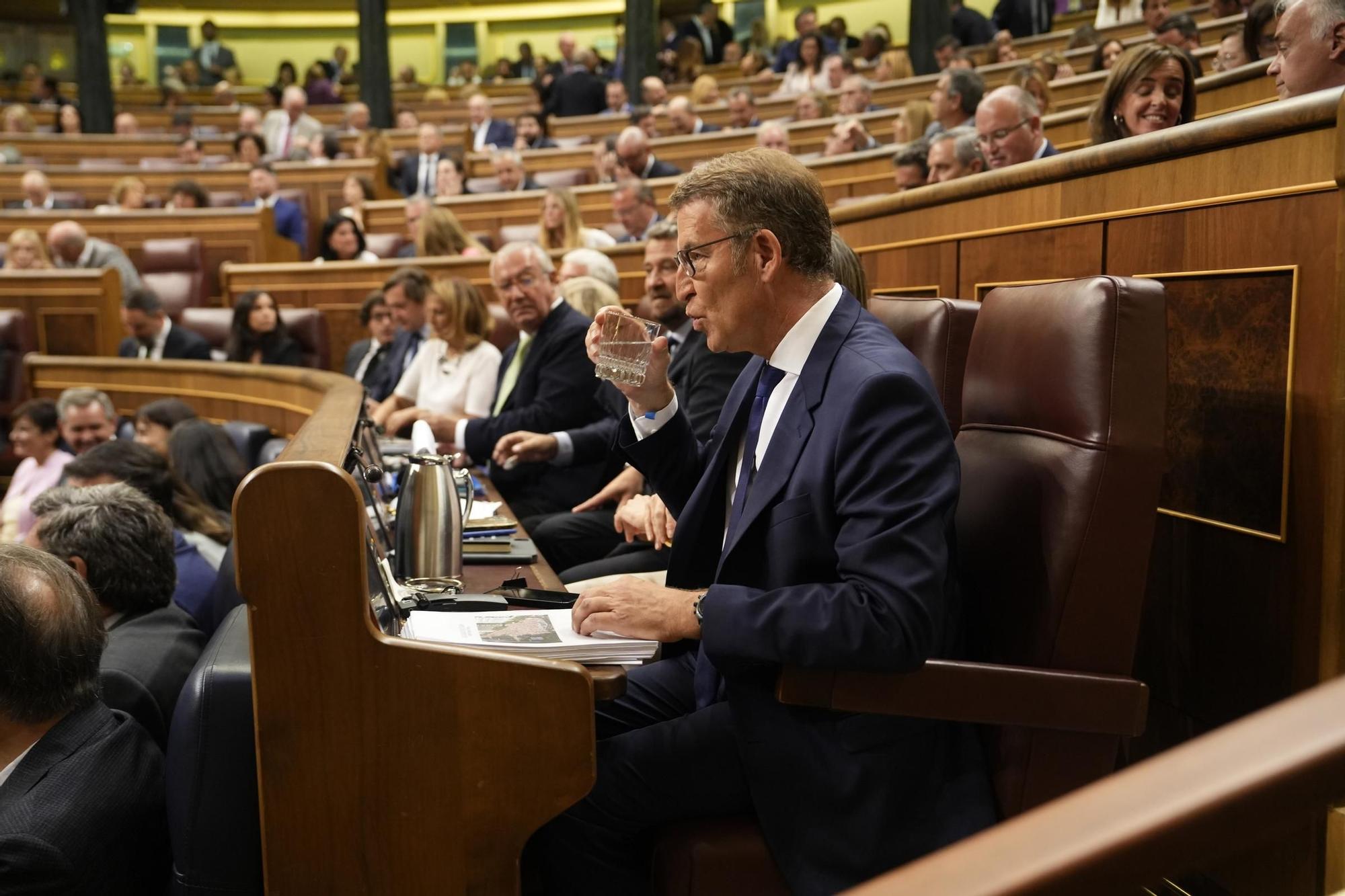 Les millors imatges del debat d'investidura de Feijóo