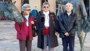 Amelia, Francisca y Pepe, de izquierda a derecha. Los tres han aparecido muertos en su casa.