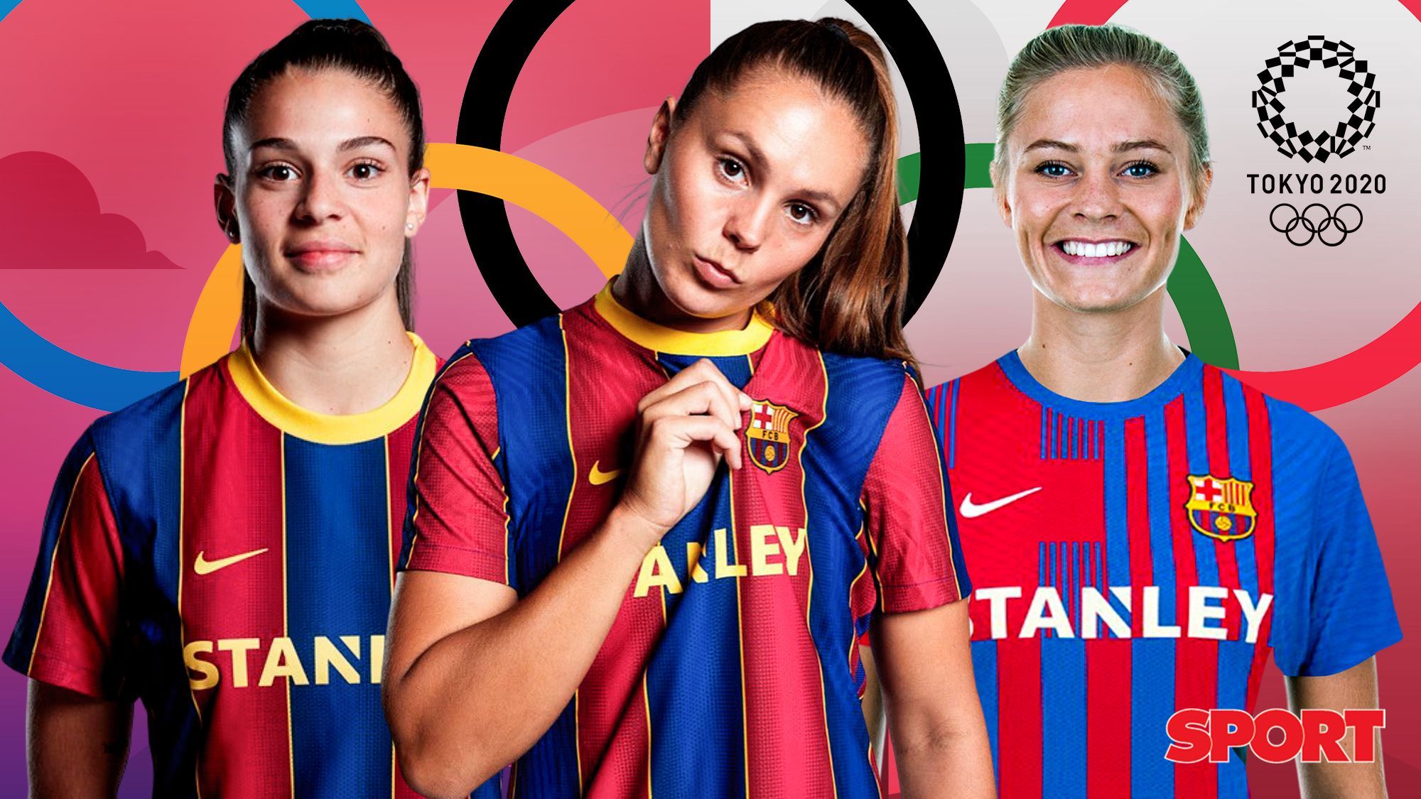 Lieke Martens, Fridolina Rolfö y Gio Queiroz, las tres futbolistas del Barça en Tokyo2020